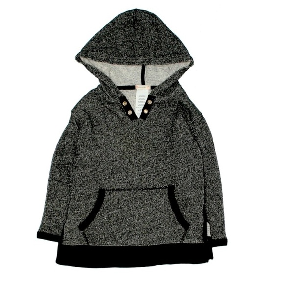 Crewcuts cool kids hooded v neck sweatshirt Heather grey 6/7 unisex - Picture 1 of 4